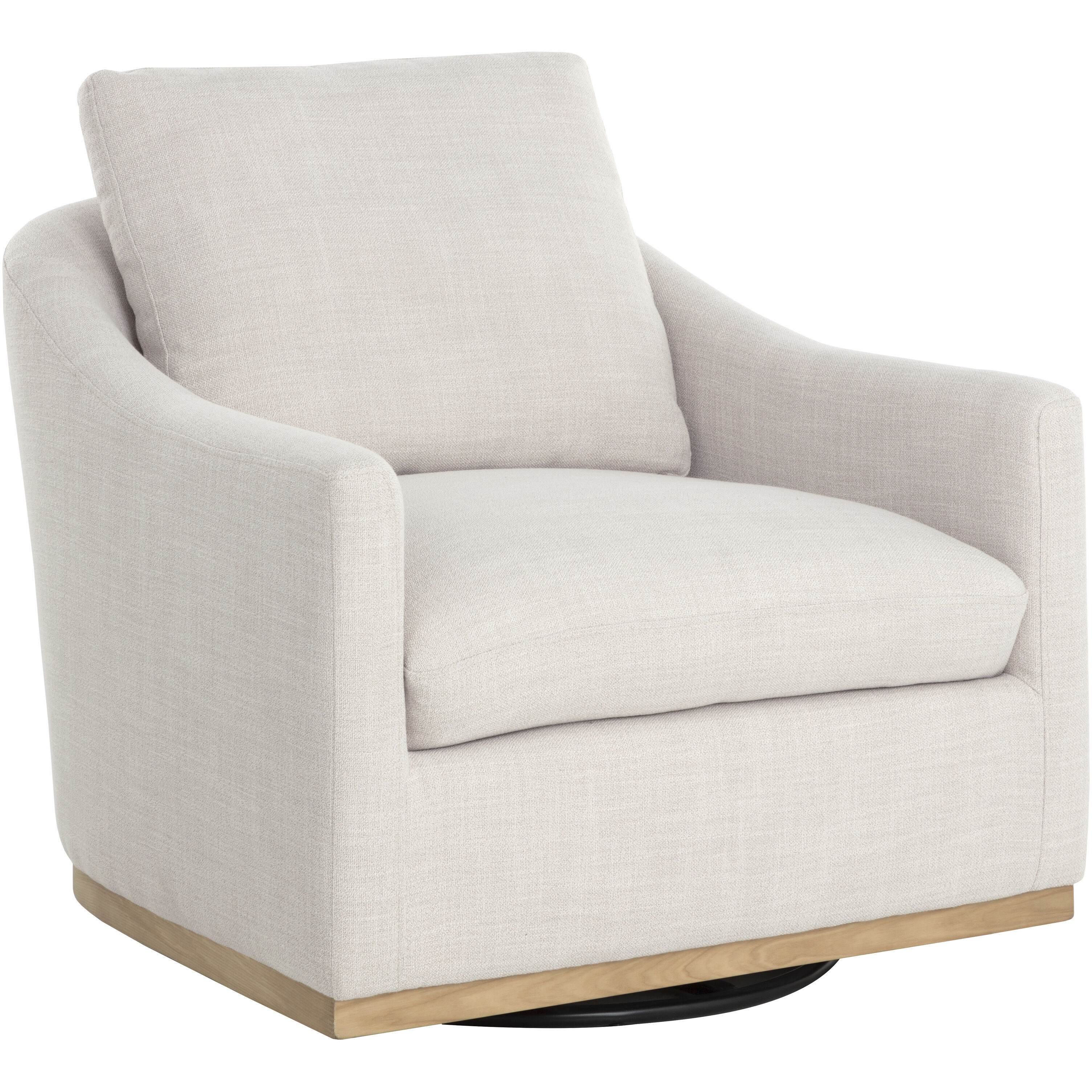 Corbin Effie Linen Swivel Lounge Chair